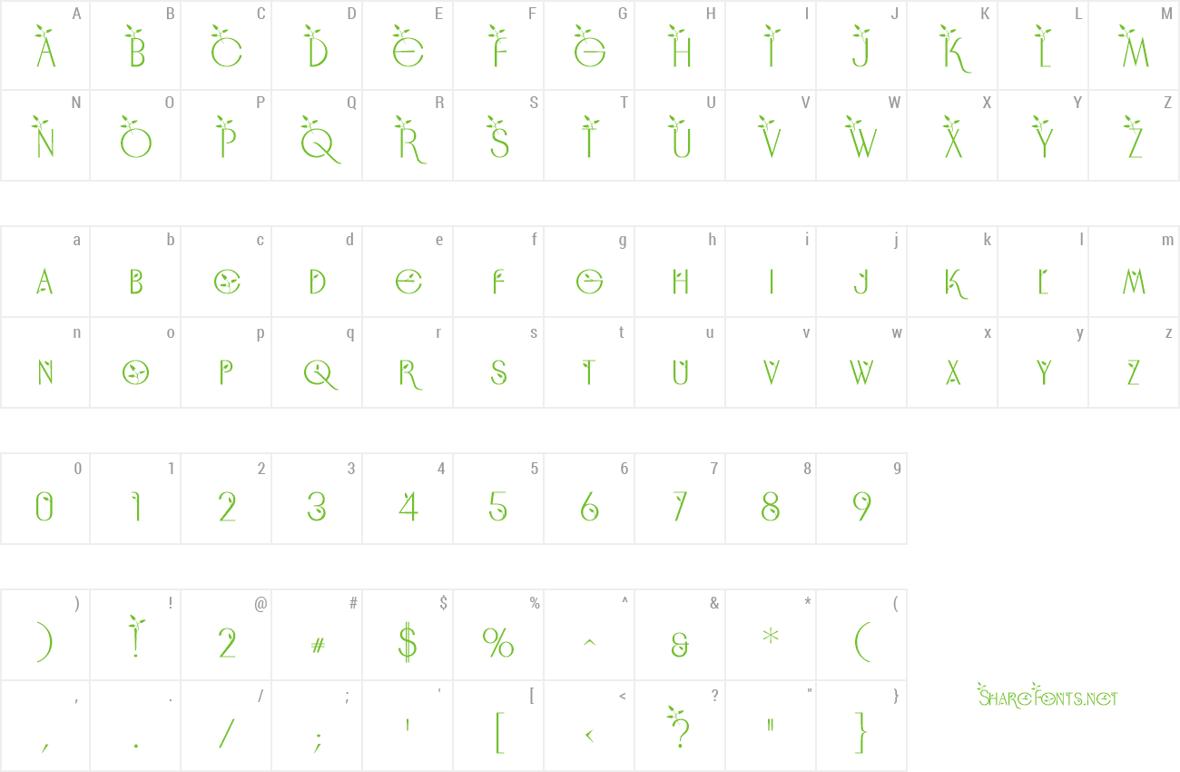 Font Dauphine Foliage preview